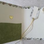 Kartka ślubna z kwiatowym sercem 2 - Wnętrze kartki i przód etykietki