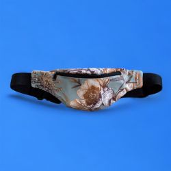 Mała laurowa nerka z weluru w kwiaty I