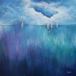 Morze-obraz akrylowy formatu 40/40 cm  - 