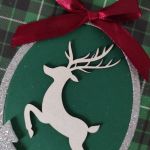 Kartka na Boże Narodzenie A5 zielona z reniferem - 