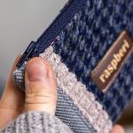 Patchworkowe etui na klucze w pepitkę – portfelik handmade - 