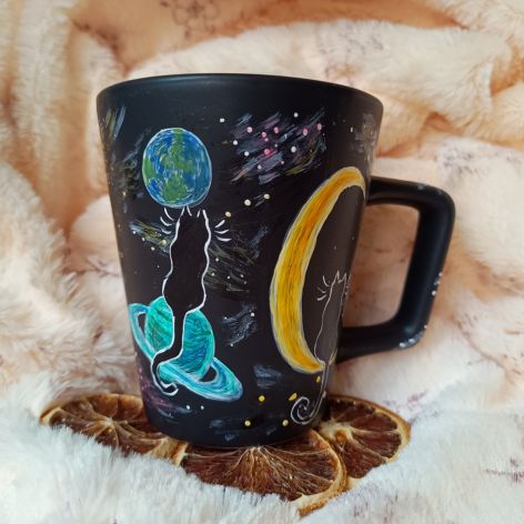 Nocny kubek z gwiezdnymi kotami 300 ml.