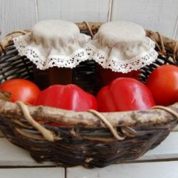 Małe, lniane kapturki na słoiki