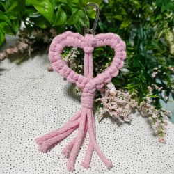 Pleciona zawieszka, breloczek SERCE