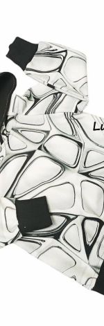 Bluza z kapturem i uszami, czarno-biała, r.80