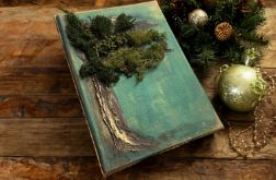 Prezent święta ręcznie robiony notes pamiętnik w stylu vintage