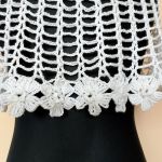 Biała pelerynka komunijna, z jedwabiem i kaszmirem - szal ślub