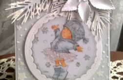 Boże Narodzenie karteczka z dziewczynką