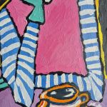 Obraz ręcznie malowany fowizm lady - 