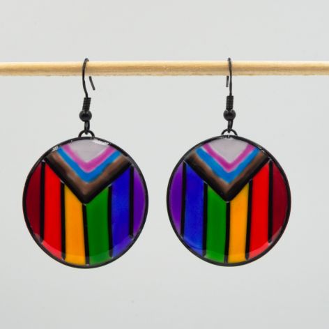 Kolczyki tęczowe pride 055
