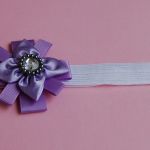 Opaska niemowlęca - "Elegancja w fiolecie" - 