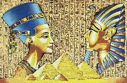 Papirus, Nefertiti i Tutanchamon, Obraz 30x40 cm, Oryginalny 100%, Starożytny Egipt, papier papirusowy 18