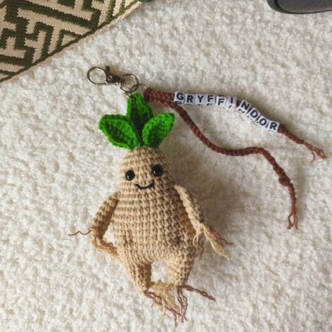  Brelok Mandragora, Zawieszka do torebki, Brelok dla fanów Harry'ego Pottera