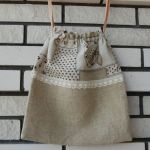 Patchwork&len - rustykalny woreczek - 