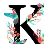 Alfabet K wydruk ilustracji  - 