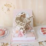 Exploding box na chrzest "Pink Flowers Girl1" - 