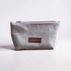 Kosmetyczka MIDI z szarego weluru