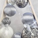 Drewniana choinka hand made LED w srebrze - 