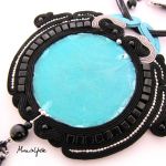 naszyjnik turkusowo czarny - 