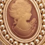 wisiorek vintage sutasz, camea - wisiorek sutasz