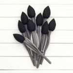 TULIPANY, szaro czarny bukiet - czarno szare tulipany