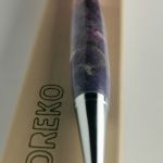 Długopis z drewna stabilizowanego - różowo - fioletowy - 