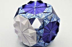 Bombka origami kusudama z papieru koronka