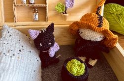 Drewniany Domek Wiedźmy - halloween/jesień