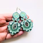 Round Abalone kolczyki sutasz - 