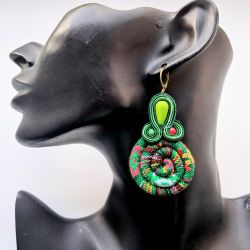 Green Masai kolczyki sutasz