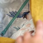 Miodowo-turkusowa boho bag - 