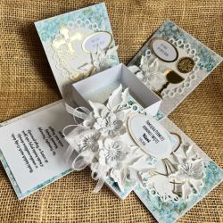 226,Komunia -exploding box na komunię z torebką