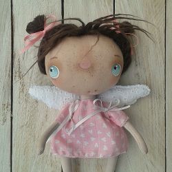 ANIOŁEK - lalka tekstylna,cute angel 11, OOAK