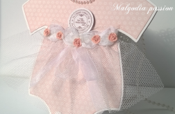 Kartka sukieneczka na chrzest