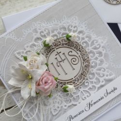 Kartka komunijna kwiaty 6