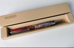 Długopis z drewna stabilizowanego - różowo - fioletowy