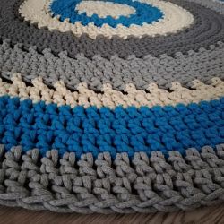 Bawełniany okrągły dywan 135 cm