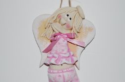 Pora spać? - aniołek z masy solnej, prezent, dekoracja