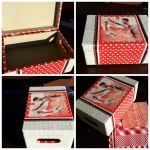 Kufer kibica Lewandowski, duże pudełko - Duży drewniany kufer z idolem football-u (Lewandowski)