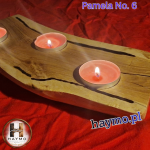 Świecznik dąb żywica sęk masywny Pamela No. 6 - 