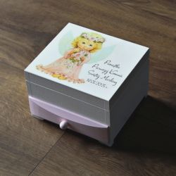 Szkatułka na pamiątkę Komunii Świętej Aniołek