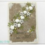 Zaśnieżona kartka świąteczna z girlandą - 