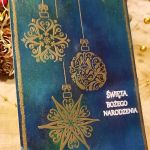 Karta świąteczna bożonarodzeniowa KH221120 - Kartka z bombkami