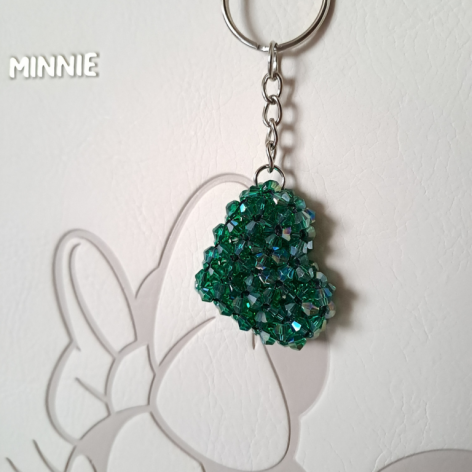 Zielony Brelok w Kształcie Serca