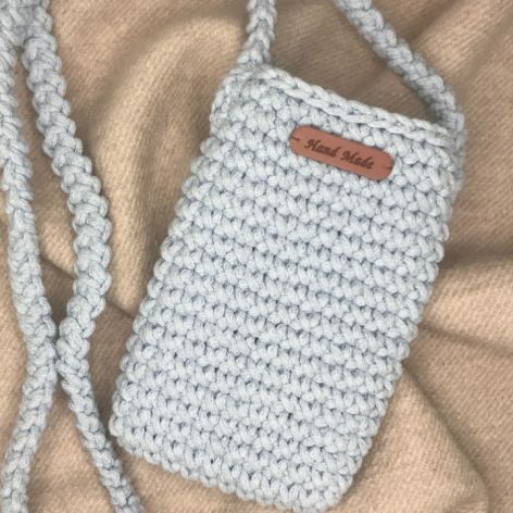 Mała torebka na ramię, etui na telefon,listonoszka jasnoniebieska. 