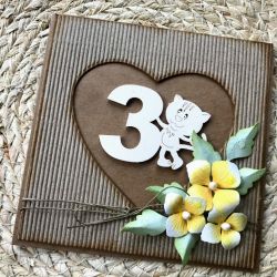 218,kartka na trzecie urodziny dziecka w eco