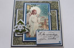 Kartka świąteczna z aniołem