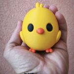 Pojemnik na Kinder Jajko „Kurczaczek” – otwierany, wielkanocny pojemnik na słodki upominek - Kurczak z miejscem na Kinder niespodziankę