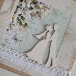 Kartka na ślub z koronką - Kartka na ślub z koronką