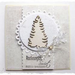 Kartka świąteczna z choinką
